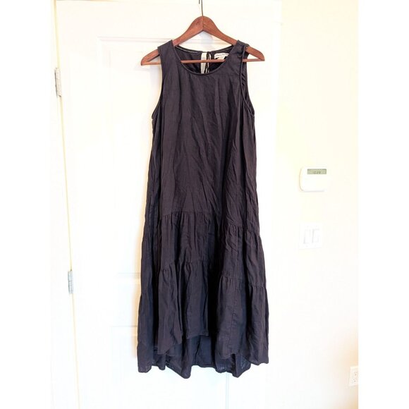 Tommy Bahama Lena Linen Blend Gauze Midi Sundress Resort M low-high w pockets - Picture 4 of 9